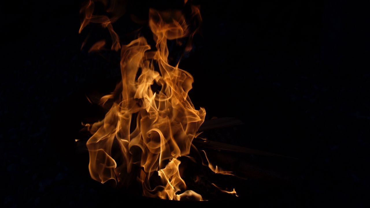 Wallpaper flame, fire, dark, burning, bonfire