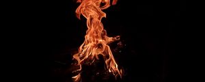 Preview wallpaper flame, sparks, fire, dark, night