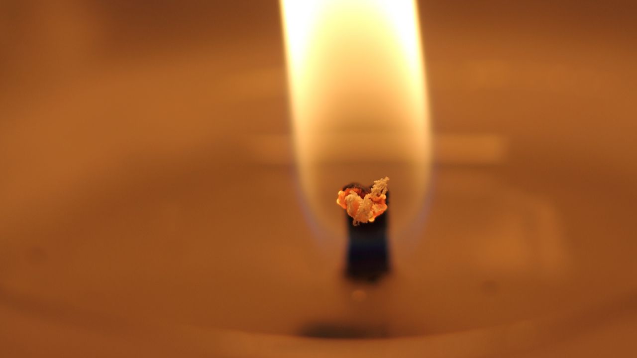 Wallpaper flame, wick, candle, macro