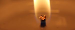 Preview wallpaper flame, wick, candle, macro
