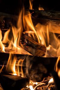 Preview wallpaper flame, wood, fireplace, fire, embers