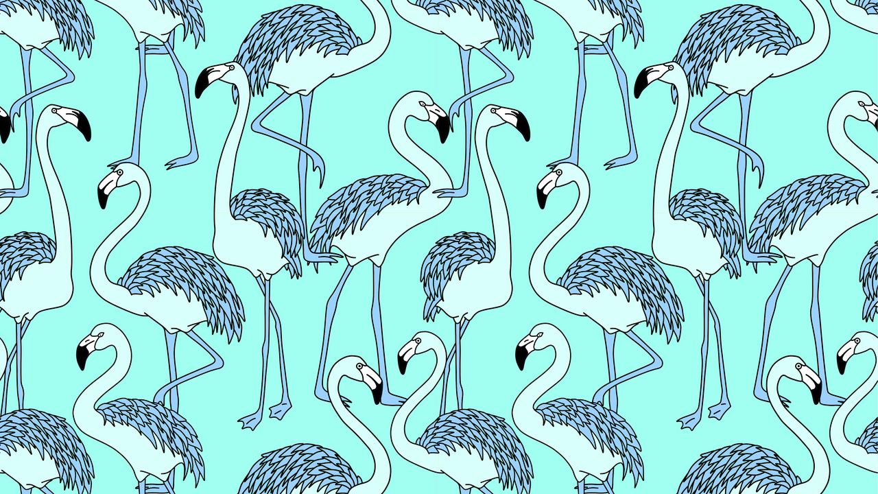 Wallpaper flamingos, art, patterns, texture, birds