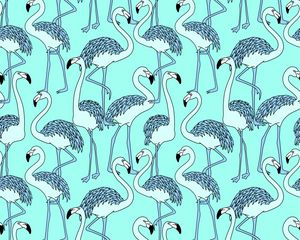 Preview wallpaper flamingos, art, patterns, texture, birds