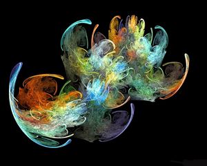 Preview wallpaper flash, multicolored, fractal, flying, spinning