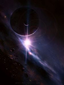 Preview wallpaper flash, planets, asteroids, stars, space