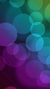 Preview wallpaper flashing, colorful, circles, dark, shadow