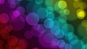 Preview wallpaper flashing, colorful, circles, dark, shadow