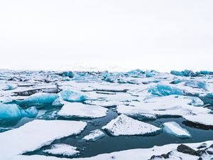 Preview wallpaper floe, ice, snow, white, iceland