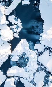 Preview wallpaper floe, ice, water, snow