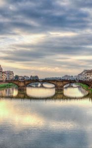 Preview wallpaper florence, italy, bridge, river, hdr