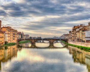 Preview wallpaper florence, italy, bridge, river, hdr