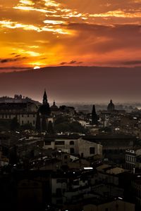 Preview wallpaper florence, italy, sunset, sky, buildings