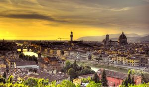 Preview wallpaper florence, italy, sunset