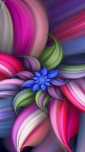 Preview wallpaper flower, abstract, line, spiral, volume