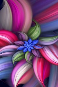 Preview wallpaper flower, abstract, line, spiral, volume