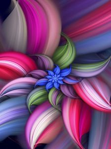 Preview wallpaper flower, abstract, line, spiral, volume