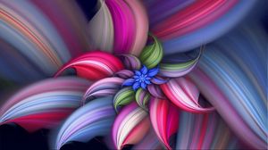 Preview wallpaper flower, abstract, line, spiral, volume