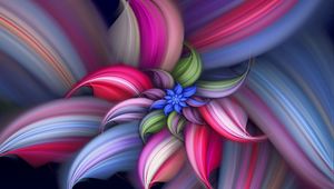 Preview wallpaper flower, abstract, line, spiral, volume