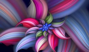 Preview wallpaper flower, abstract, line, spiral, volume