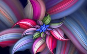 Preview wallpaper flower, abstract, line, spiral, volume