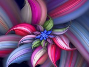 Preview wallpaper flower, abstract, line, spiral, volume