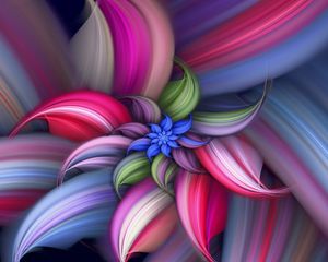 Preview wallpaper flower, abstract, line, spiral, volume