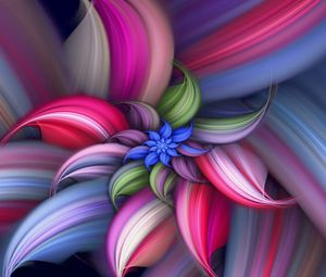 Preview wallpaper flower, abstract, line, spiral, volume