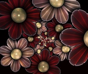 Preview wallpaper flower, background, line, shadow