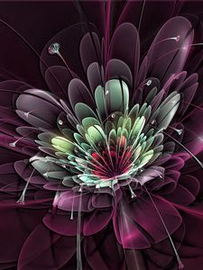 Preview wallpaper flower, burst, background, fractal