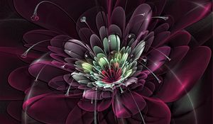 Preview wallpaper flower, burst, background, fractal