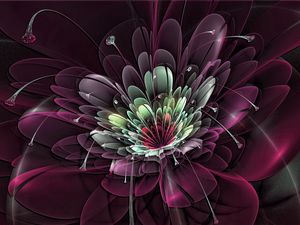 Preview wallpaper flower, burst, background, fractal