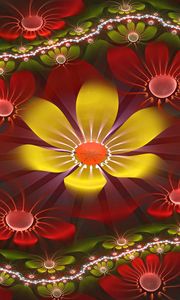 Preview wallpaper flower, colorful, fractal, patterns