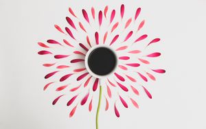 Preview wallpaper flower, cup, petals, minimalism