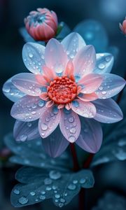 Preview wallpaper flower, drops, petals, macro, dew
