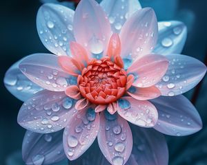 Preview wallpaper flower, drops, petals, macro, dew