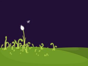 Preview wallpaper flower, field, art, drawing, grass, plant