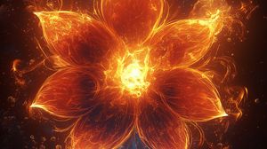 Preview wallpaper flower, flame, dark, art