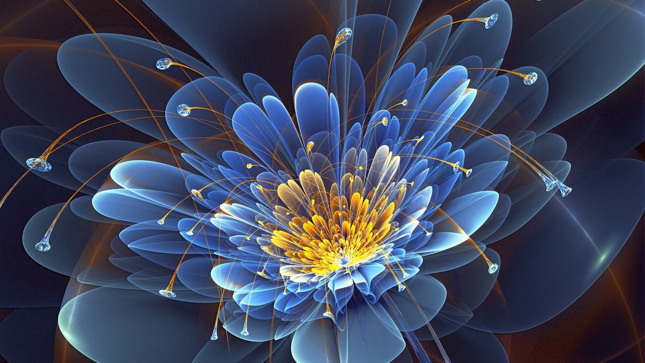 Wallpaper flower, fractal, petals