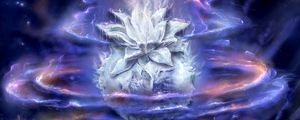 Preview wallpaper flower, glow, ice, art
