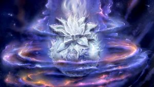 Preview wallpaper flower, glow, ice, art