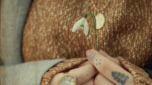 Preview wallpaper flower, hands, rings, tattoo