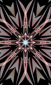 Preview wallpaper flower, kaleidoscope, shapes, abstraction, background