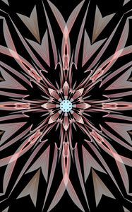 Preview wallpaper flower, kaleidoscope, shapes, abstraction, background