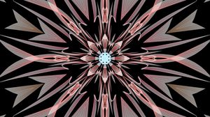 Preview wallpaper flower, kaleidoscope, shapes, abstraction, background