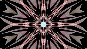 Preview wallpaper flower, kaleidoscope, shapes, abstraction, background