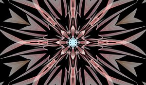 Preview wallpaper flower, kaleidoscope, shapes, abstraction, background