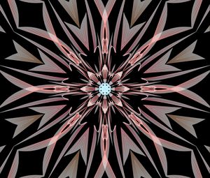 Preview wallpaper flower, kaleidoscope, shapes, abstraction, background