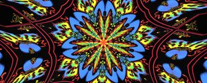 Preview wallpaper flower, kaleidoscope, shapes, abstraction