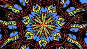 Preview wallpaper flower, kaleidoscope, shapes, abstraction