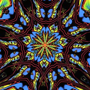 Preview wallpaper flower, kaleidoscope, shapes, abstraction